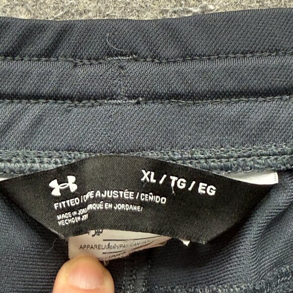 Under Armour Men's Sportstyle Pique Pants XL Gray Fitted Tapered Zip Pockets 31" - Picture 6 of 16